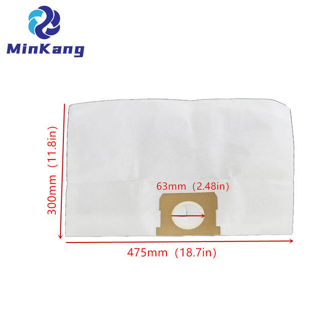 HART 3-5갤런 및 대부분의 브랜드 HART, Hyper Tough, Shop-Vac 및 Vacmaster 습식/건식 진공용 교체용 표준 먼지 필터 백