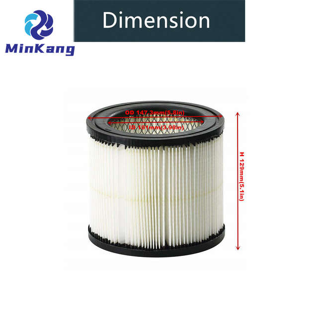 9-17909 재고 번호 9-17775의 장인 벽 진공 청소기용 범용 주름 종이 필터