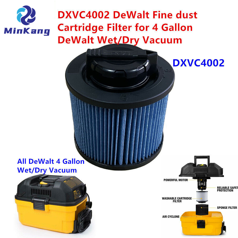 DeWalt 4 갤런 습식/건식 진공 청소기 액세서리용 블루 DXVC4002 미세 먼지 카트리지 필터