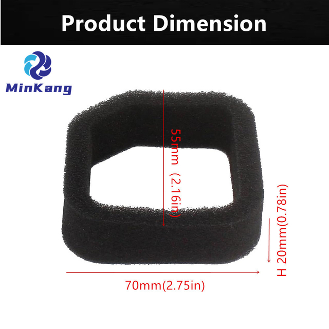 Ryobi 트리머 경운기 Homelite 송풍기용 검정색 560873001 폼 에어 필터 교체 