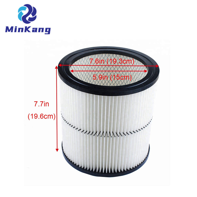 교체용 9-17884 진공 필터 6 8 12 16 갤런 Craftsman 9-17920 9-17921 진공 청소기