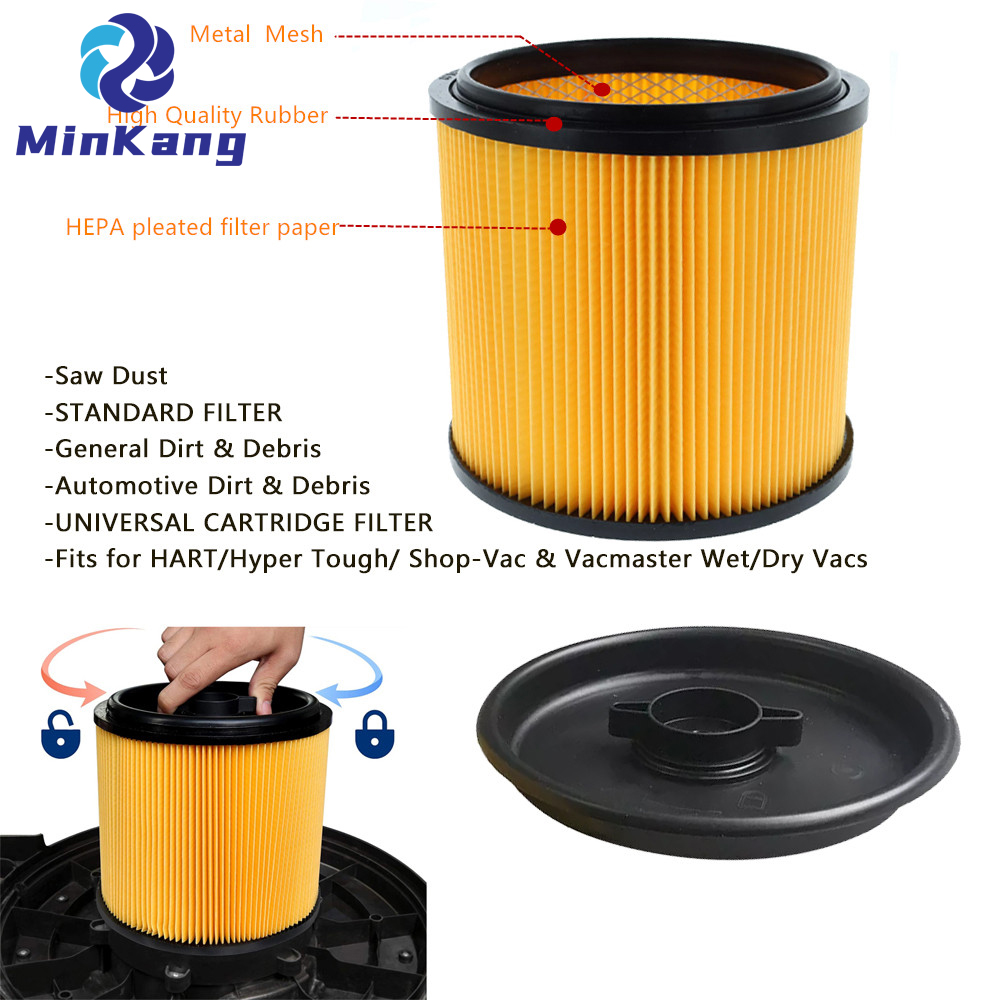 HART/Hyper Tough/Shop-Vac& Vacmaster 습식/건식 진공용 표준 카트리지 진공 필터