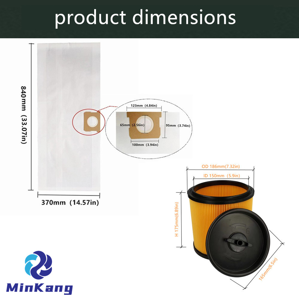 카트리지 진공 HEPA 필터 진공 청소기 덱스터 30L 진공 청소기 부품 액세서리 용 먼지 필터 백