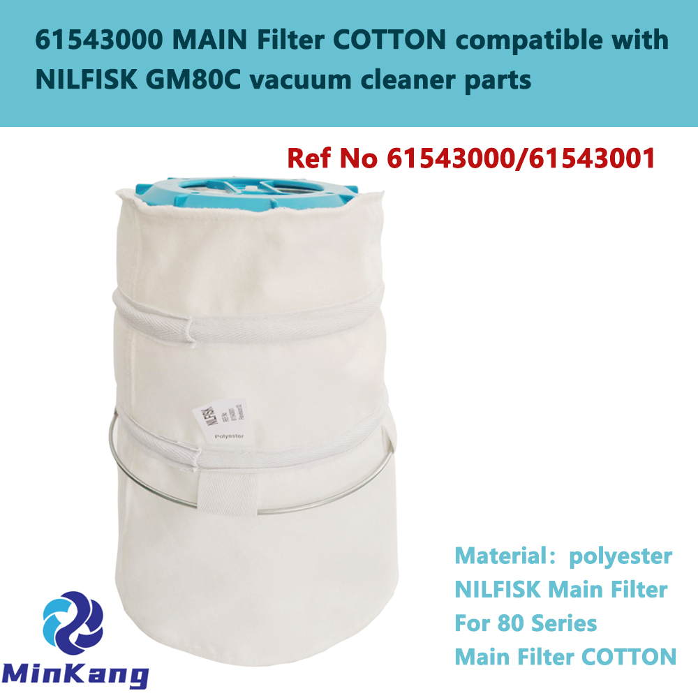  61543000/61543001 메인 먼지 필터면 가방 80 시리즈 진공 청소기 용 Nilfisk GM80C 