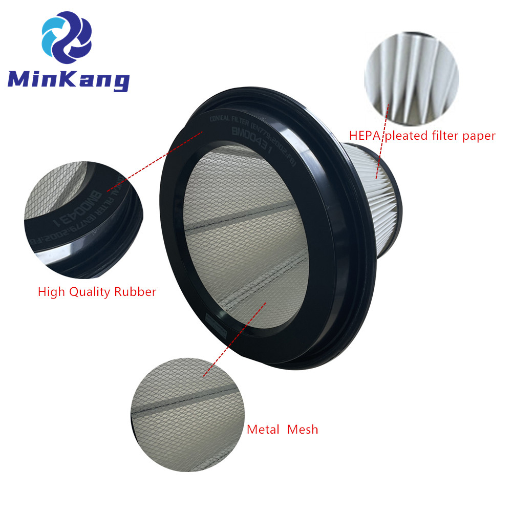 Cartridge Conical Pre Filter 및 HEPA 필터 Dashclean 산업 먼지 제어 진공 청소기 부품 교체
