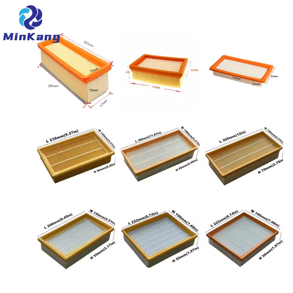 부품 번호 #2.863-005.0 Karcher MV4 MV5 MV6 습식 및 건식 진공 청소기 부품용 Flat-Pleated HEPA 필터 