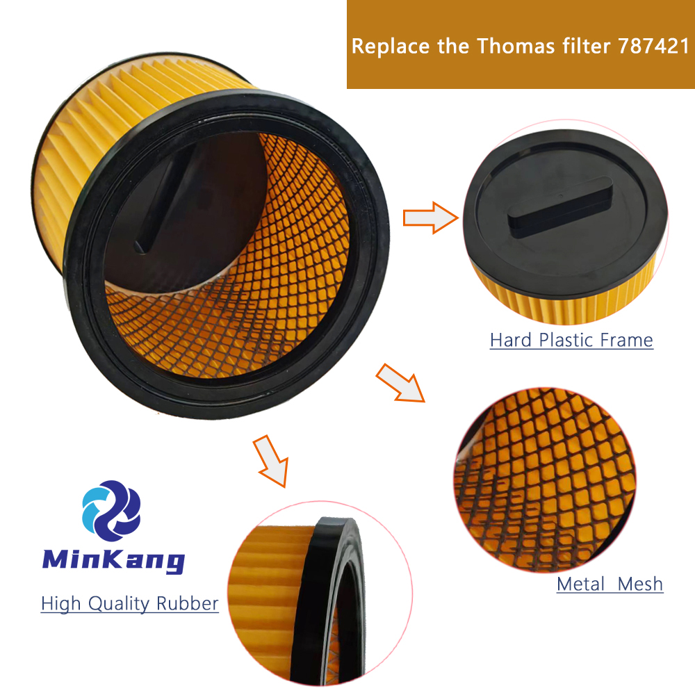 Thomas 787421 진공 청소기 필터 청소용 카트리지 진공 Hepa 필터 교체