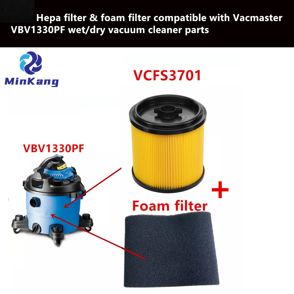 Vacmaster 습식/건식 진공 청소기 VBV1330PF용 VCFS3701 Hepa 필터 및 폼 필터