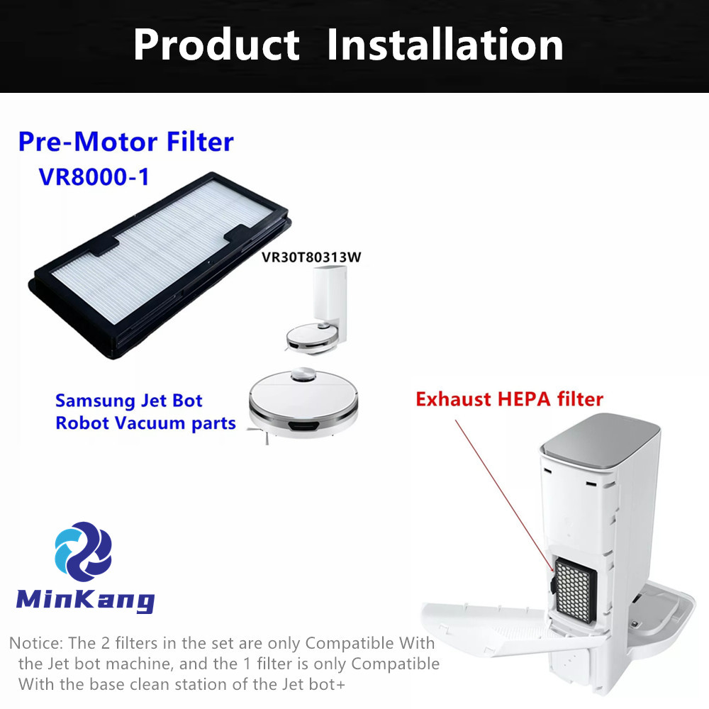 삼성 제트 봇 로봇 진공 청소기 스테이션 용 진공 청소기 프리 모터 HEPA 필터 및 배기 헤파 필터 