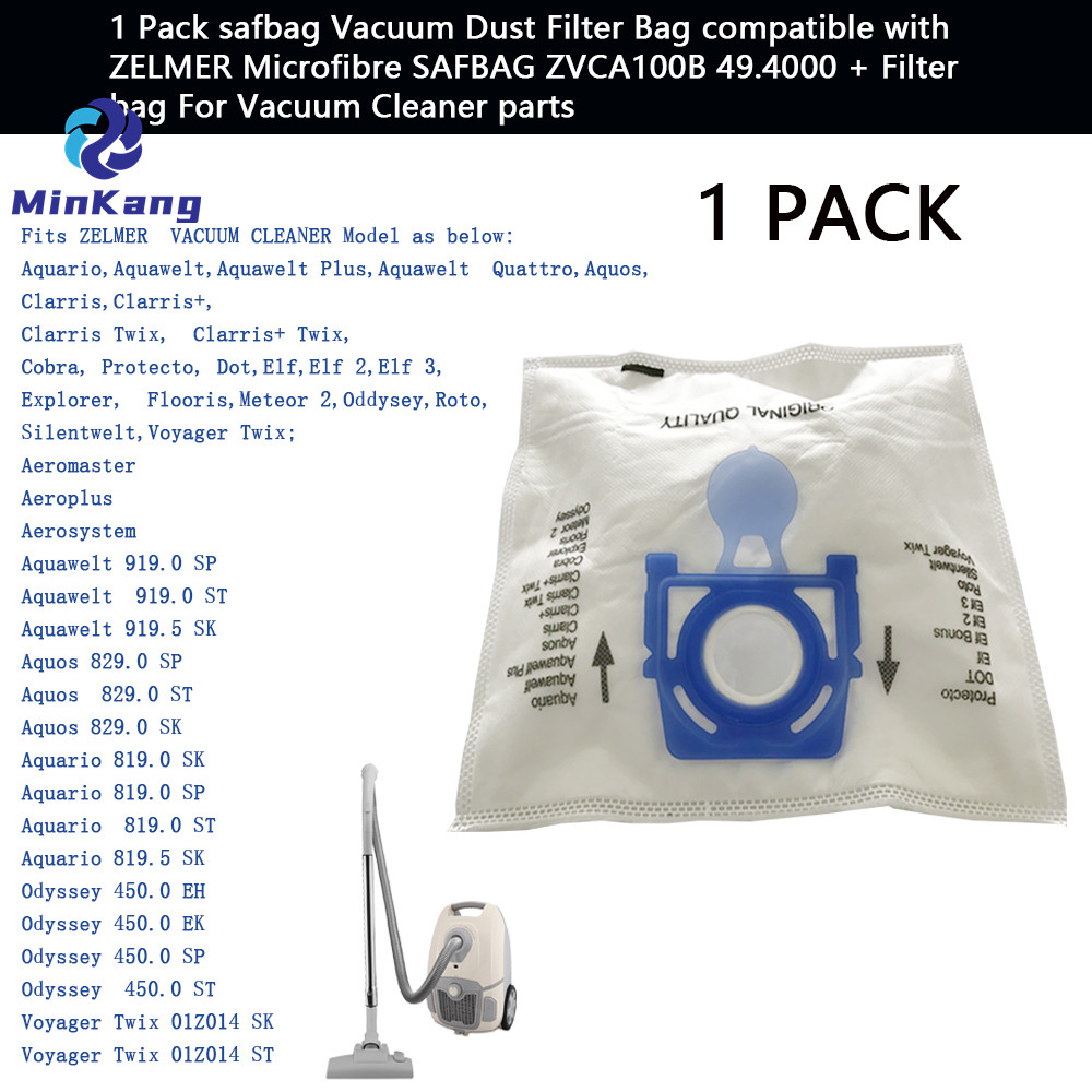 ZELMER Microfibre SAFBAG ZVCA100B 49.4000 + 진공 청소기 부품 용 필터 백 용 Safbag 진공 먼지 필터 백