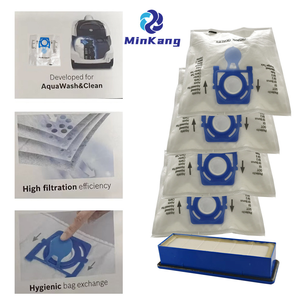 Bosch Aquawash & Clean Prohygienic 습식 및 건식 BWD420HYG 진공 청소기 용 헤파 필터 및 먼지 가방