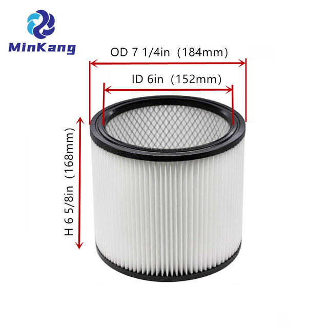  캡이 없는 5-18갤런 습식/건식 진공용 표준 카트리지 Hepa 필터 교체