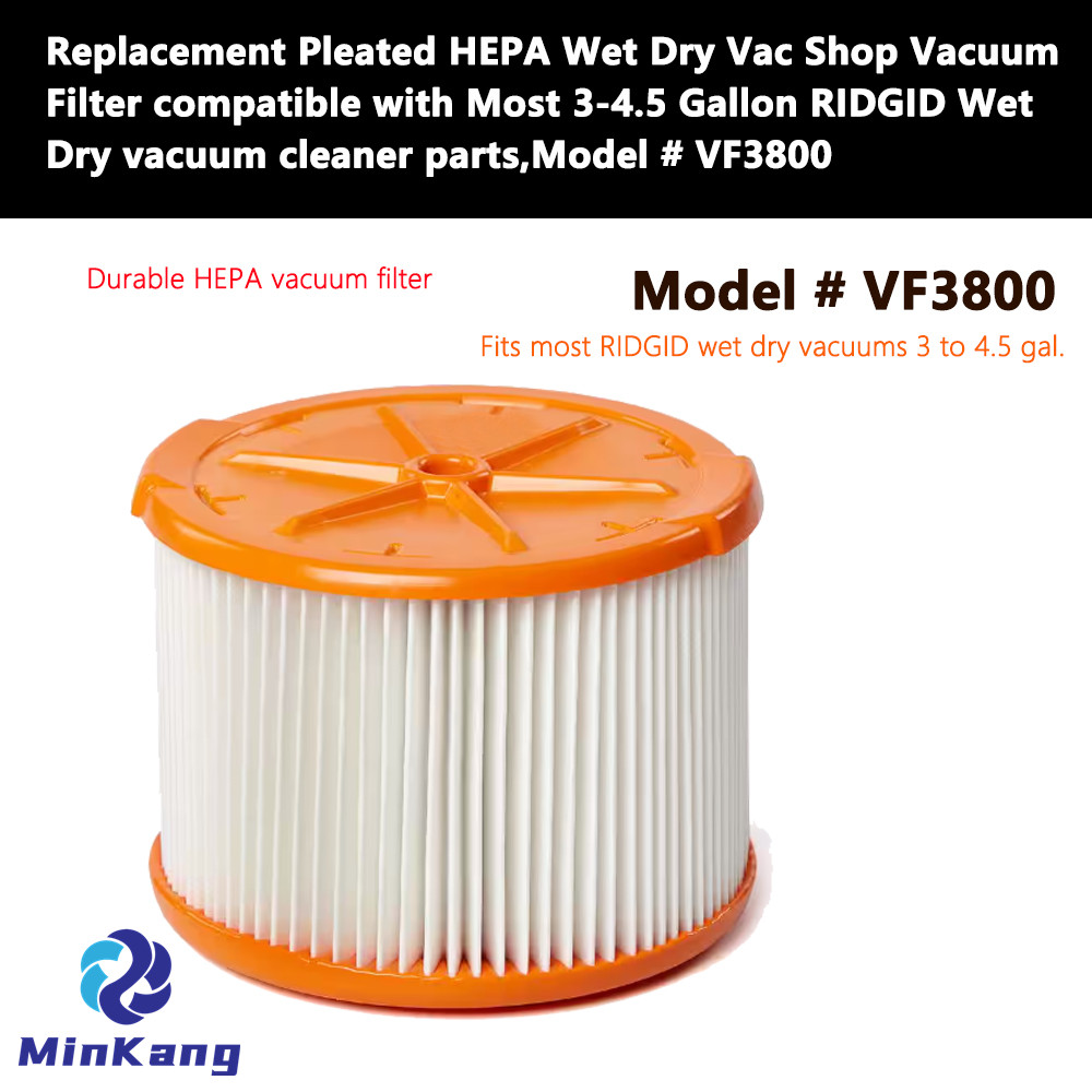 # VF3800 대부분의 3-4.5 갤런 ridgid 습식 건식 진공에 대한 교체 주름 Pleated HEPA 필터