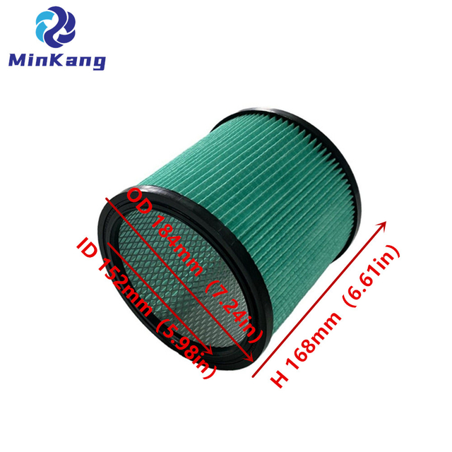 08-2566H 포터 케이블 6 9 12 16 GAL 진공청소기용 HEPA 소재 카트리지 필터