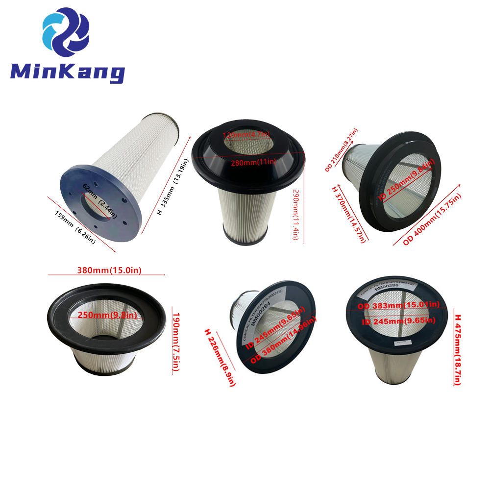 Cartridge Conical Pre Filter 및 HEPA 필터 Dashclean 산업 먼지 제어 진공 청소기 부품 교체