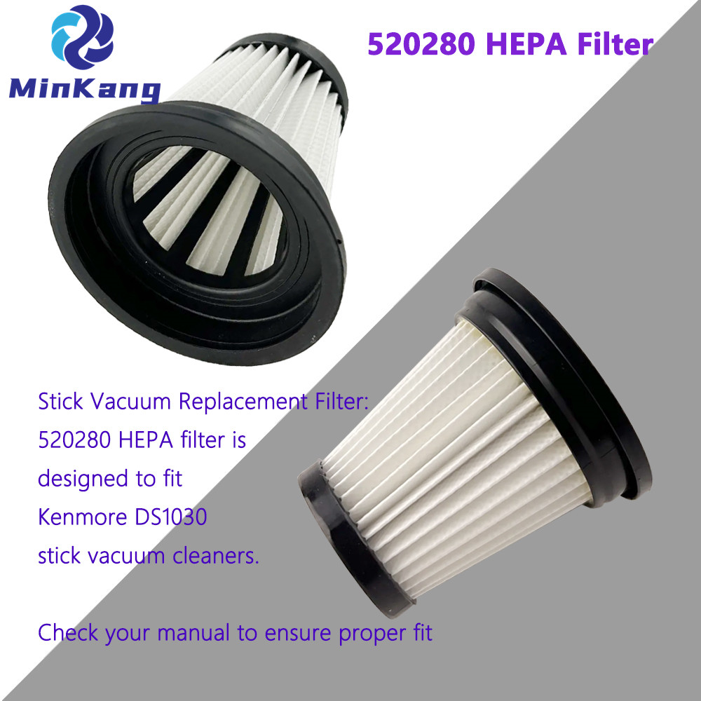 Kenmore DS1030 무선 스틱 진공 청소기 용 블랙 520280 HEPA 필터