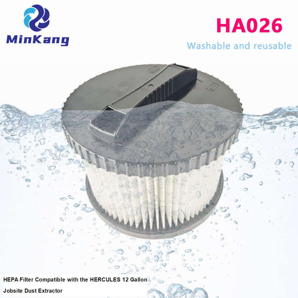 HA026 Hercules Jobsite 진공 HEPA 필터 청소용 세탁 가능 및 재사용 가능한 교체 HEPA 필터