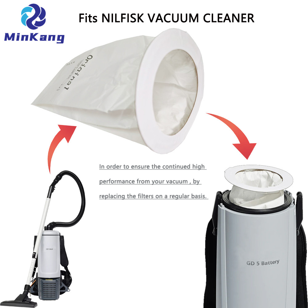 (#1471098000) Nilfisk GD5 Back/Adgility 6XP/BackVac6용 진공 필터 먼지 봉투