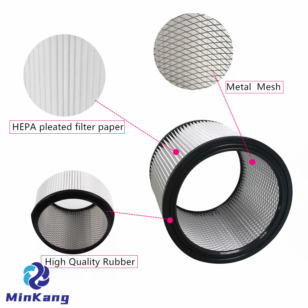  캡이 없는 5-18갤런 습식/건식 진공용 표준 카트리지 Hepa 필터 교체