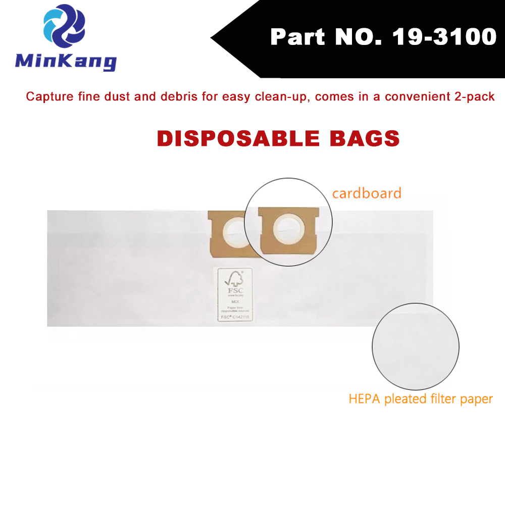 하이퍼 터프 5 갤런 습식/건식 Vac hepa 필터 교체 - 고효율 진공 필터 일회용 가방
