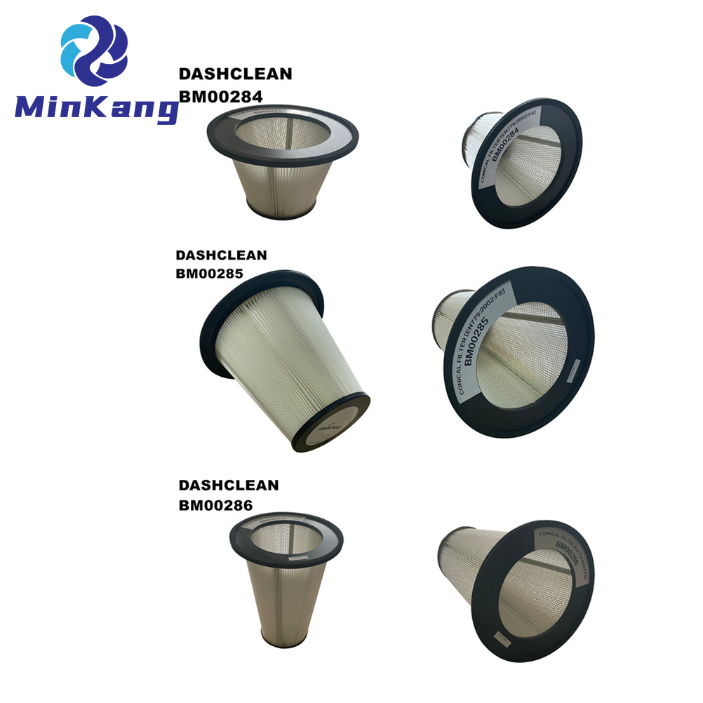 Cartridge Conical Pre Filter 및 HEPA 필터 Dashclean 산업 먼지 제어 진공 청소기 부품 교체
