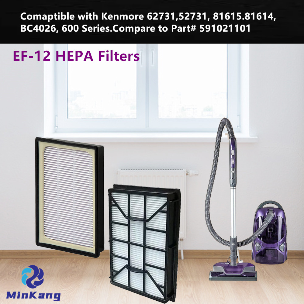 Kenmore 62731, 52731, 81615, 81614, BC4026 캐니스터 진공 청소기용 EF-12 HEPA 필터 교체, 부품 번호 591021101 진공 청소기 부품